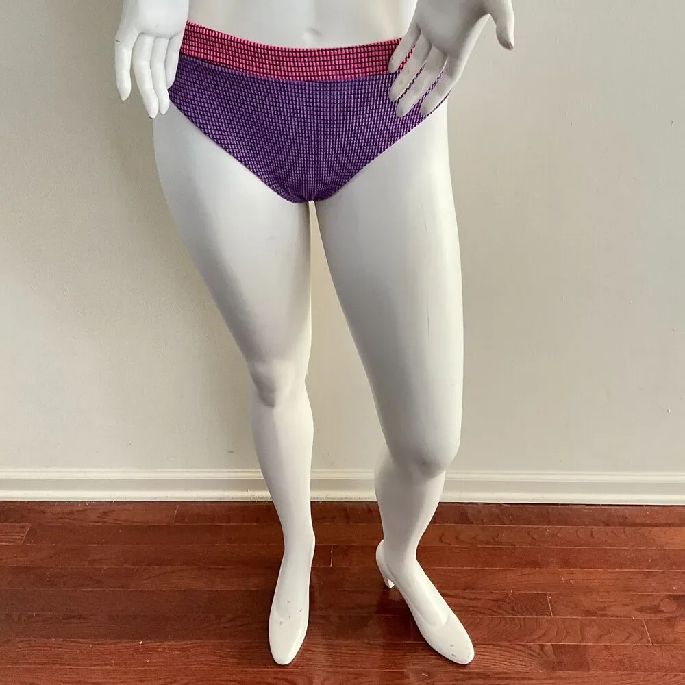 Agua Bendita Penelope Bathingsuit Bikini Bottom Purple Pink L